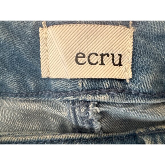 2/$30 High-Rise Light Wash Cropped Denim Jeans Straight Leg Frayed Hem - Picture 4 of 16